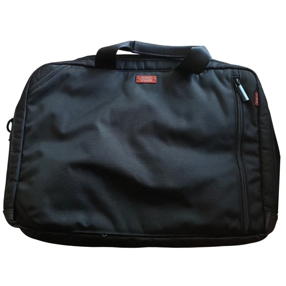 Hedgren Black Laptop Briefcase Business Bag Belgium NEW Career Tech Work Strap‎